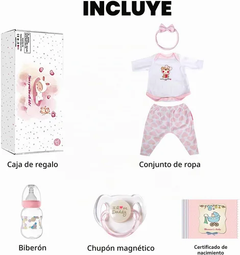 Vista 5 de Kaydora Muñecas Reborn Realistas de Bebé - Muñeca de bebé de silicona de 18 pulgadas, muñecas de vida real con cuerpo completo de vinilo, muñeca