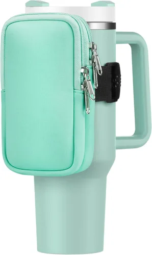 Vista 16 de Bolsa para botella de agua para Stanley Cup de 40 onzas, 30 onzas, bolsa para botella de agua para correr, tarjetas, llaves, teléfono, accesorios