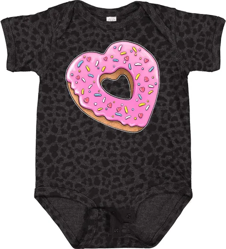 Vista 6 de inktastic Body de bebé con forma de corazón con glaseado rosa y chispas