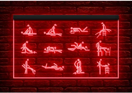 Vista 5 de 180029 Sex Funny Posture - Letrero de neón con luz nocturna LED para adultos, tienda de tienda, bar, pub, hombre, cueva