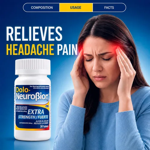 Vista 7 de Dolo Neurobion 30 Tabletas - Analgésico, Reductor de Fiebre, Extra Fuerte, Fuerte, Alivia el Dolor, Reduce la Fiebre