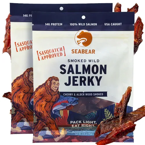 Vista 6 de SeaBear - Cecina de salmón salvaje ahumado - Tradicional - 2.5 oz