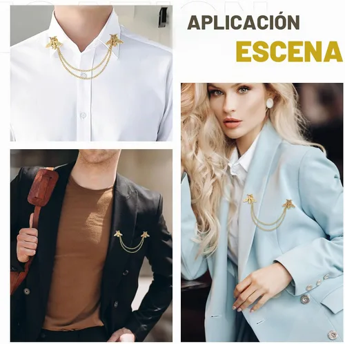 Vista 7 de CHGCRAFT Broches y alfileres de cadena de abejas para mujer, broche de seguridad para decoración de ropa, joyería