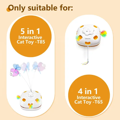Vista 2 de ORSDA 14 piezas de juguetes interactivos de repuesto para gatos de interior con bolas de Mylar arrugadas, paquete multicolor para ejercicio