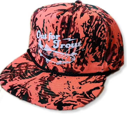 Vista 32 de ThatsRad Out for Trout Camionero Camuflaje Sombrero Visera Cuerda Snapback Camo Pesca Mosca