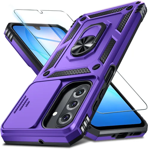 Vista 11 de Janmitta Funda compatible con Samsung Galaxy A16 5G/4G con Cubierta Deslizante Integrada para Lente de Cámara + Protector de Pantalla + Soporte