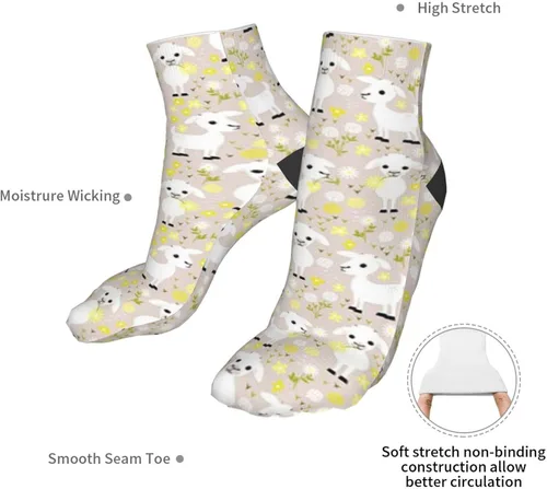 Vista 6 de Calcetines atléticos para mujer, para senderismo, deportes, yoga, correr, etc.