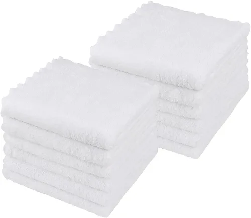 Vista 9 de Orighty Paños de Lavado Paquete de 96, Paños Faciales Ultra Suaves de 12 x 12 pulgadas, Paño de Lavado de Terciopelo Coral Absorbente y de Secado