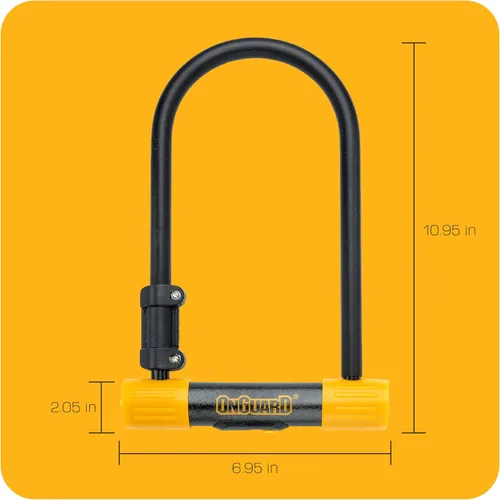 Vista 2 de OnGuard Bulldog STD Bike U-Lock - Grillete de acero endurecido de 0.512 in (115 × 9.055 in) - Tornillo doble X2P, núcleo de cilindro Z, 5 llaves