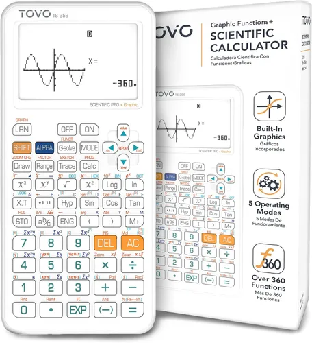 Vista 11 de CATIGA Calculadora científica SS-991EX con 550 funciones avanzadas, funciona con energía solar y por batería, multifunción, matemáticas de escuela