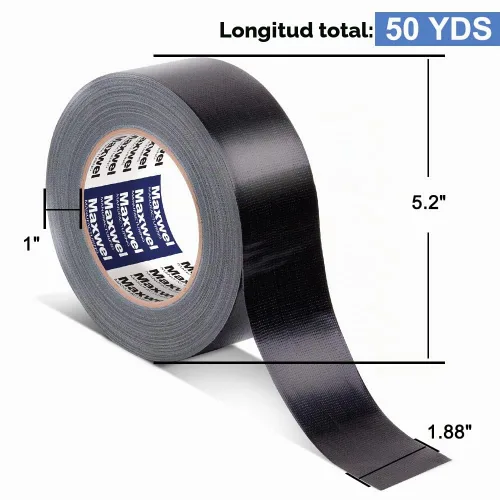 Vista 6 de Cinta adhesiva negra, cinta adhesiva impermeable resistente