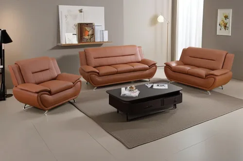 Vista 29 de A Ainehome Moderno juego de muebles de sala de estar de piel sintética, sofá modular de 6 asientos con sofá biplaza y silla (negro)