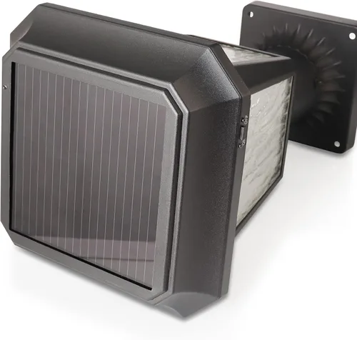 Vista 4 de KMC LIGHTING ST4618Q - Lámpara solar de aluminio impermeable para exteriores, 180 lúmenes, color negro, para césped, patio, camino, jardín