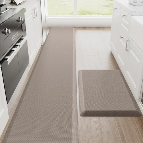 Vista 41 de StepRite Tapetes de cocina, 2 tapetes acolchados, antifatiga, para piso, de escritorio, antideslizante, impermeables, oficina, alfombras de 17.3 x