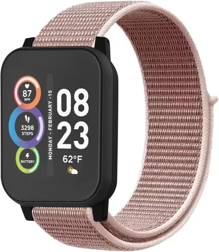 Vista 8 de BlackPro Compatible con correas de reloj iTech Fusion 2 / iTech Fusion 2R, diseño de velcro de nailon, transpirable y ajustable con pasadores