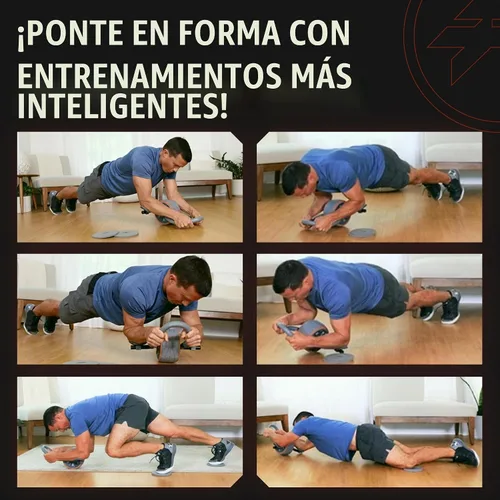 Vista 3 de CoreFlex4D - Rueda de rodillo para abdominales con soporte para codo, entrenador de núcleo multidireccional 4D para abdominales, oblicuos