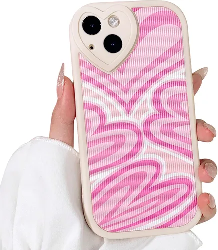 Vista 32 de Lovmooful Funda para iPhone 13 con diseño de oso lindo floral con lente de flor (Bear Flower)
