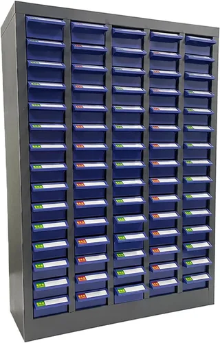 Vista 7 de TECHTONGDA Armario de almacenamiento de herramientas de pernos y tuercas, 75 cajones, gabinete de piezas contiene un kit surtido de estantes