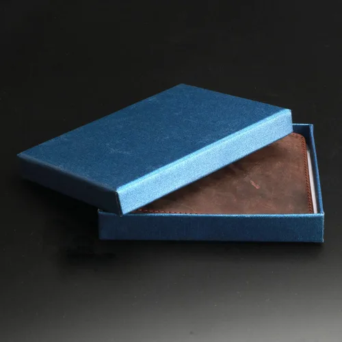 Vista 7 de Cartera con tarjetero, bolsillo frontal grabado, minimalista, de piel, delgada, con bloqueo RFID, con clip para tarjetas, para hombres., abuelo a