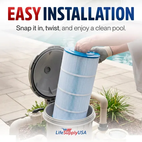 Vista 5 de LifeSupplyUSA Filtro de repuesto para piscina Pleatco Pentair CCP320, PCC80-PAK4, Unicel C-7470, R173573, Filbur FC-1976, 178580, 817-0081