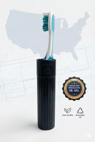 Vista 6 de American Comb Soporte para Cepillos de Dientes - Negro, Fabricado en EE.UU., con Orificios de Ventilación, para Fundas de Cepillos de Dientes
