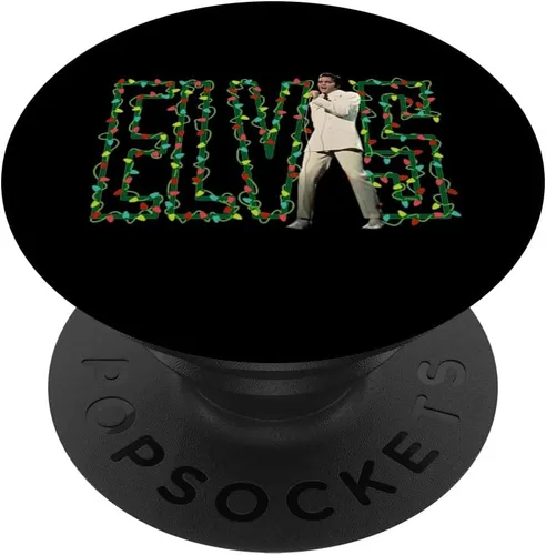 Vista 6 de Elvis Presley PopSockets MagSafe PopGrip de luces navideñas oficiales para iPhone