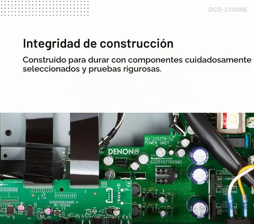 Vista 2 de Denon DCD-1700NE Reproductor SACD, Reproductores de CD para el hogar, convertidor D/A de 192 kHz/32 bits de ultra precisión, diseño resistente a
