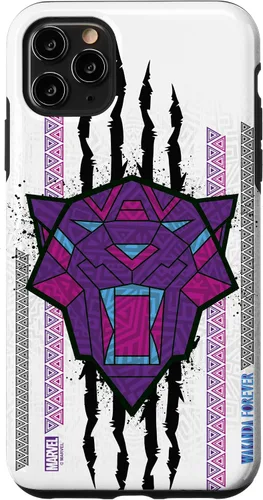 Vista 13 de Funda para iPhone 16 Marvel Black Panther: Wakanda Forever Tribal Logo Panther