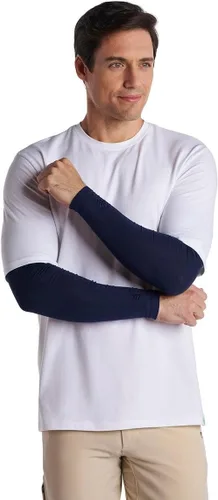Vista 10 de Coolibar Mangas de brazo solar para hombre - Protección solar UPF 50+ - Navagio Gris topo oscuro