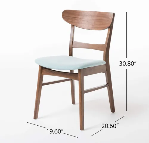 Vista 3 de Christopher Knight Home Idalia - Juego de comedor rectangular de 50 pulgadas, juego de 5 piezas, nogal natural y menta
