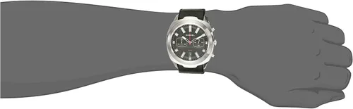 Vista 3 de Diesel DZ4499 - Reloj cronógrafo de acero inoxidable plateado para hombre, Negro, M, Vaso Cronógrafo