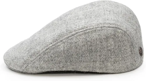 Vista 10 de Sterkowski Norte Harris Tweed Gorra plana para hombre y mujer Gorra tradicional cálida con orejeras plegables Azul Check