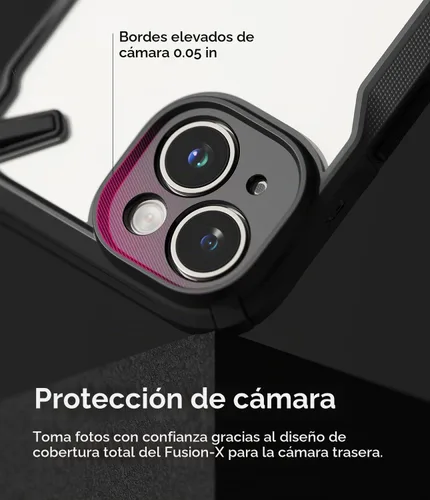 Vista 4 de Funda Ringke Fusion-X para iPhone 15 [Recortes precisos para lentes de cámara] Funda protectora a prueba de golpes de amortiguación pesada de ajuste
