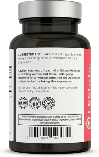Vista 3 de LES Labs Insulin Health Metabolic Health and Support, metabolismo de lípidos y carbohidratos Berberina, cromo, hoja de olivo, ácido alfa lipoico