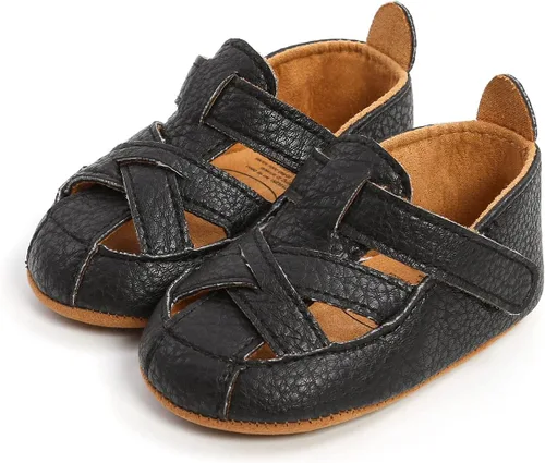 Vista 6 de Sandalias de verano unisex para bebés y niñas, suela de goma antideslizante suave de primera calidad, zapatos para caminar en la playa al aire libre