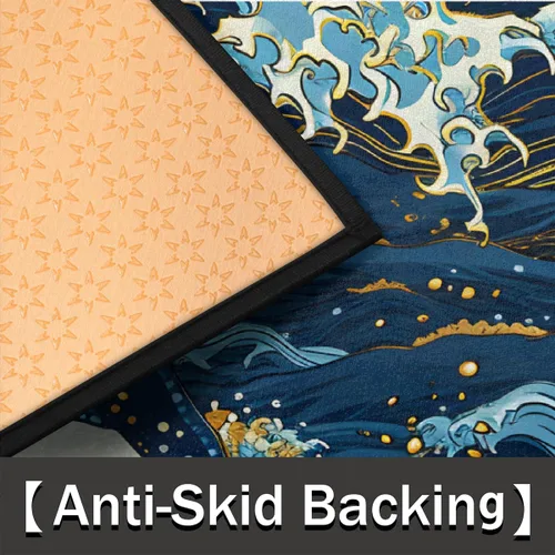 Vista 23 de Felpudo Semicircular de Animales Libélula Boho Lavable Tapete Semicírculo Antideslizante Absorbente Alfombras de Media Luna para Entrada
