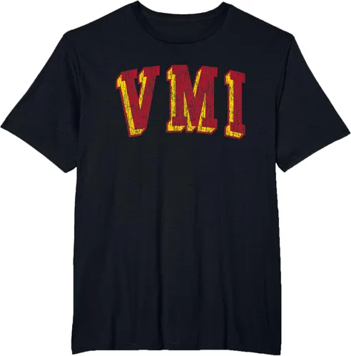 Vista 23 de VMI Keydets Retro Arch Camiseta, Negro