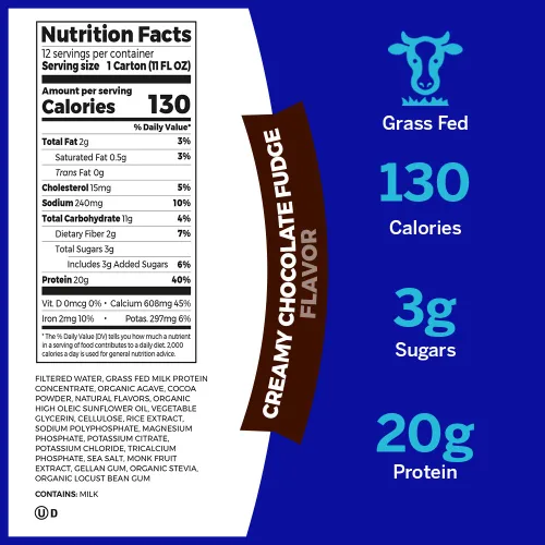 Vista 6 de Orgain Batidos de proteínas orgánicos y limpios, chocolate cremoso (paquete de 12)