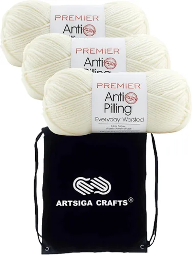 Vista 41 de Premier Yarns Antibolitas para todos los días Blancanieves 100-1 Dn100-1-Snow-White