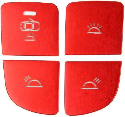 Vista 4 de Cubierta de parche de llave de botón rojo de aleación de aluminio para Hyundai Palisade 2020-2022 (botón de luz de lectura frontal