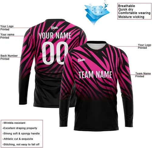 Vista 3 de Camiseta personalizada de manga larga para baloncesto y fútbol para adultos y niños