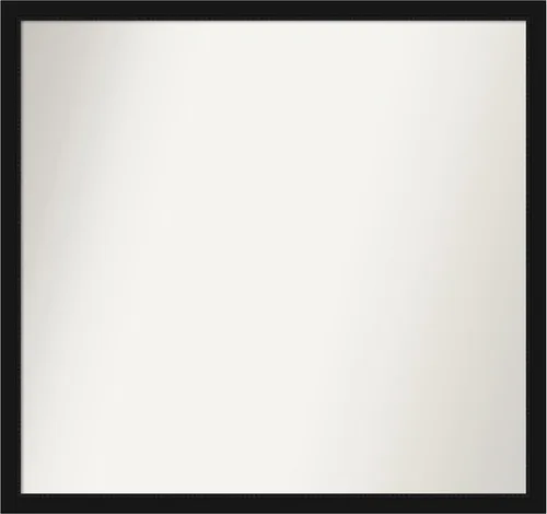 Vista 209 de Amanti Art Espejo de baño negro para sobre fregadero, 22 x 22 pulgadas, espejo de tocador cuadrado estrecho negro Avon, marco de madera casual