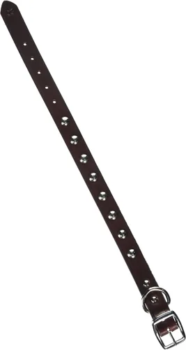 Vista 7 de Leather Brothers 12LS-BK12 - Collar de perro de cuero Latigo con tachuelas, tamaño pequeño, color negro