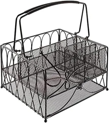 Vista 7 de Gourmet Basics by Mikasa caja para pícnic de metal, color negro antiguo