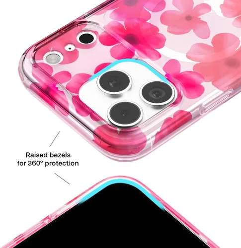 Vista 748 de VELVET CAVIAR Funda para iPhone 15, compatible con MagSafe, probada contra caídas de 10 pies, fundas protectoras de diseño, leopardo color rosa