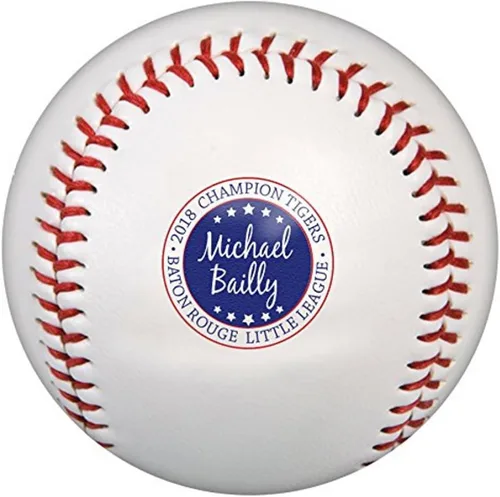 Vista 18 de Pelotas de béisbol personalizadas, tamaño oficial: elige entre 15 diseños o sube una foto o logotipo de empresa