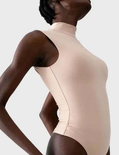 Vista 5 de PUMIEY Body sin mangas con cuello alto falso para mujer, colección Sharp