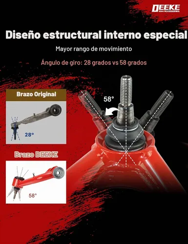 Vista 5 de Brazo de control superior delantero de elevación de 2-4 pulgadas para Chevy Silverado 2500HD 3500HD 2001-2010, GMC Sierra 2001-2010, Hummer H2