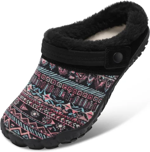 Vista 15 de Besroad - Pantuflas mullidas para mujer y hombre, esponjosas, cómodas, de espuma viscoelástica, para dormitorio marrón (All Brown)