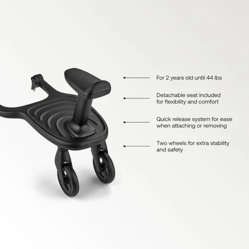 Vista 5 de Bugaboo Tabla con ruedas con asiento desmontable – Tabla de cochecito para niños pequeños compatible con todos los cochecitos Bugaboo – Tabla